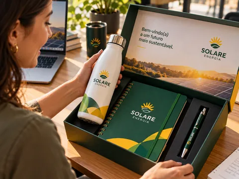 Exemplo de kit corporativo para uma marca fictícia